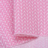 Тканина бавовна для рукоділл косичка-светрик рожева, фото 5