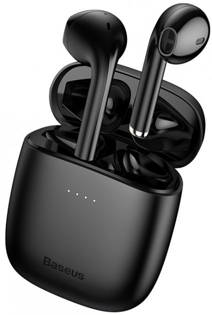 Бездротові навушники з мікрофоном bluetooth навушники в кейсі BASEUS Bluetooth Encok W04 Pro Чорний, фото 1