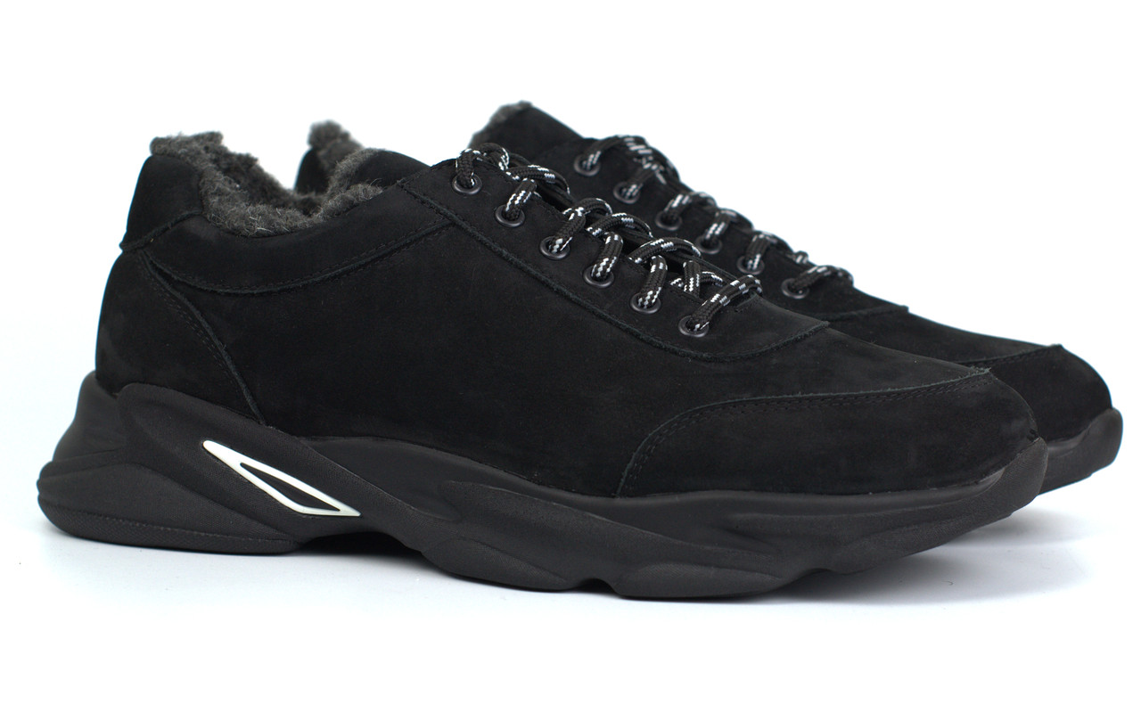 Кросівки шкіряні на хутрі теплі м'які нубук чоловіче взуття великих розмірів Rosso Avangard Winter Ada NUB BS, фото 1