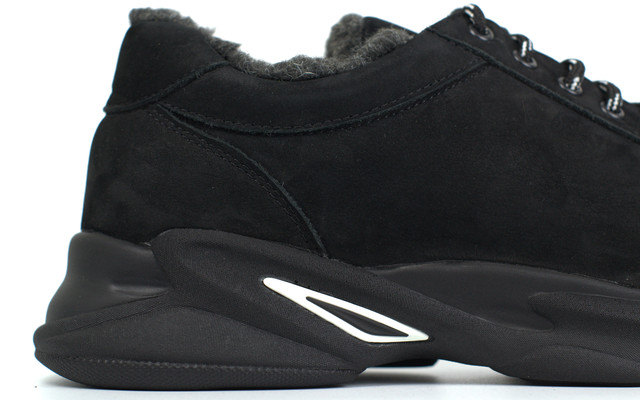 Кросівки шкіряні на хутрі теплі м'які нубук чоловіче взуття великих розмірів Rosso Avangard Winter Ada NUB BS