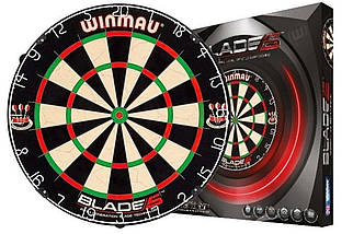 Елітний набір дартс Winmau з топовою мішенню Blade5 та дротиками на двох гравців, фото 3
