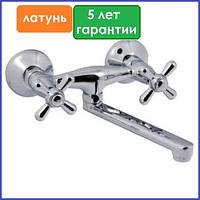 Змішувач на стіну для умивальника настінний двовентильний EUROPRODUCT Dominox 361 U (EP0078)