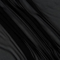 Тканина Шифон на метраж, Чорний (ш 145 см) для суконь, прикраси залів, гарних спідниць