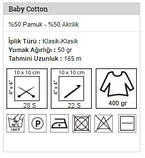 YarnArt BABY COTTON (Бейбі Котон) № 405 беж (Пряжа напівбавовна, нитки для в'язання), фото 3