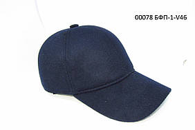 Бейсболка осінь-зима на флісі з вухами синя DaVaNi 00078