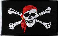 Пиратский флаг «Весёлый Роджер» с косынкой 150х90см