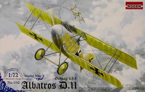 Пластикова модель 1/72 Roden 018 Німецький винищувач Albatros D.II Oeffag s.53, фото 1