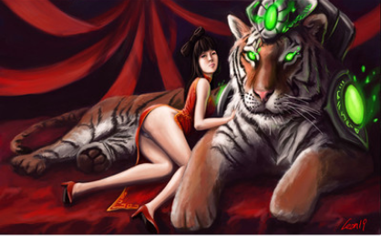 Символ 2022г Тигр. Наклейка на заднее стекло авто 130см*70см, фото 1