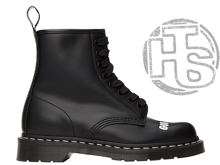 Зимові жіночі черевики Dr. Martens 1460 Sex Pistols Black Rolled Smooth (с мехом) 25927001, фото 1