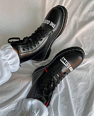 Зимові жіночі черевики Dr. Martens 1460 Sex Pistols Black Rolled Smooth (с мехом) 25927001, фото 5