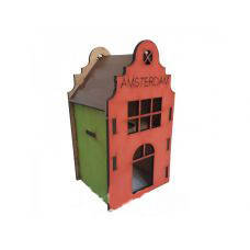 Будиночок декоративний для хом'яка Амстердам 10х10х17 см Лорі 011/3