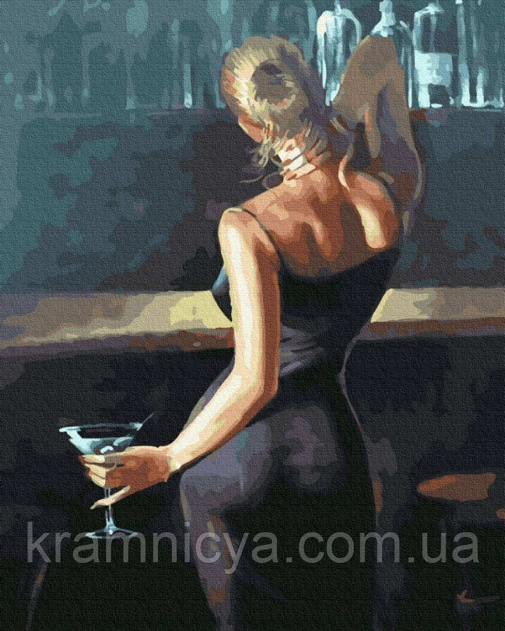 Картина за номерами Леді в чорному, 40х50 Brushme (GX33818)