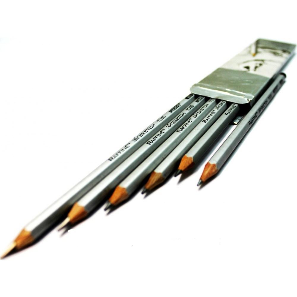Набір креслярських олівців 6 шт 2H-3B