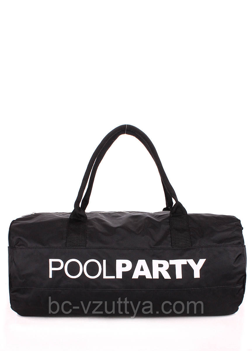 Спортивна-повсякденна текстильна сумка POOLPARTY Gymbag чорна