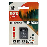 Карта пам'яті ADATA MicroSD 64GB UHS-I Class 10 + SD адаптер