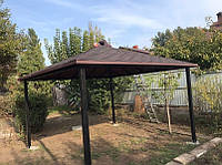 Альтанка металевий дах з м'якої покрівлі для дому