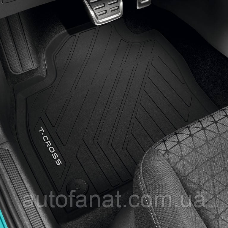 Килимки Volkswagen T-Cross 2019-, гумові в салон оригінальні (2GM06150082V)