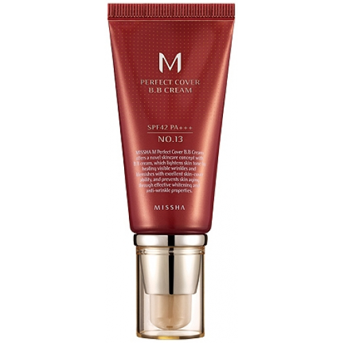 Тональний крем missha вв крем m perfect cover bb cream spf42 pa+++ №13 Bright Beige, 50 мл., фото 1