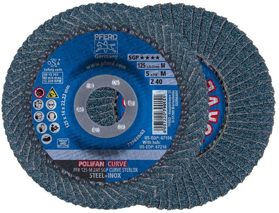Круг КЛТ PFERD M Z40 SGP 125х22.23 Polifan Curve Німеччина пелюстковий торцевий радіальний