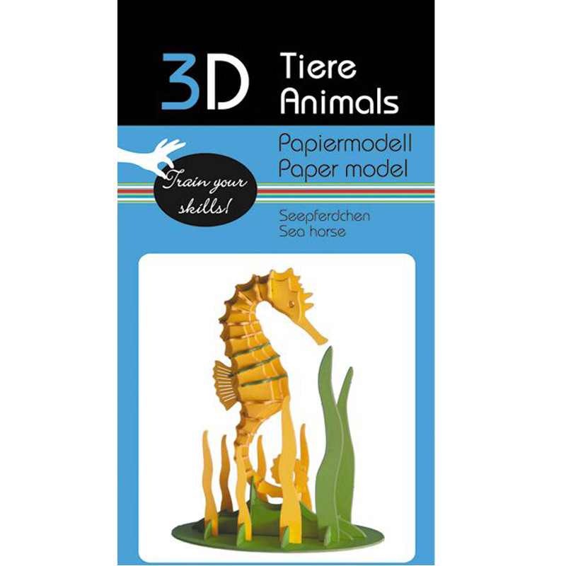 Картонная 3D модель Морской конек Sea Horse Fridolin - фото 1 - id-p1324223001