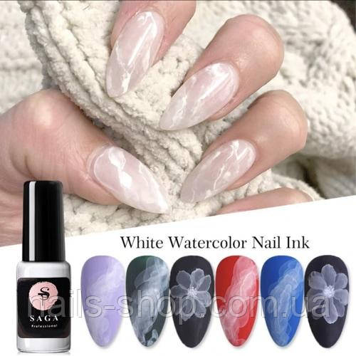 Акварельные капли Saga белые, 5 мл, фото 1