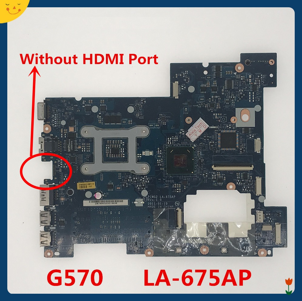 Материнська плата Lenovo IdeaPad G570 LA-675AP Rev:1.0 (S-G2, HM65, DDR3, UMA), фото 1
