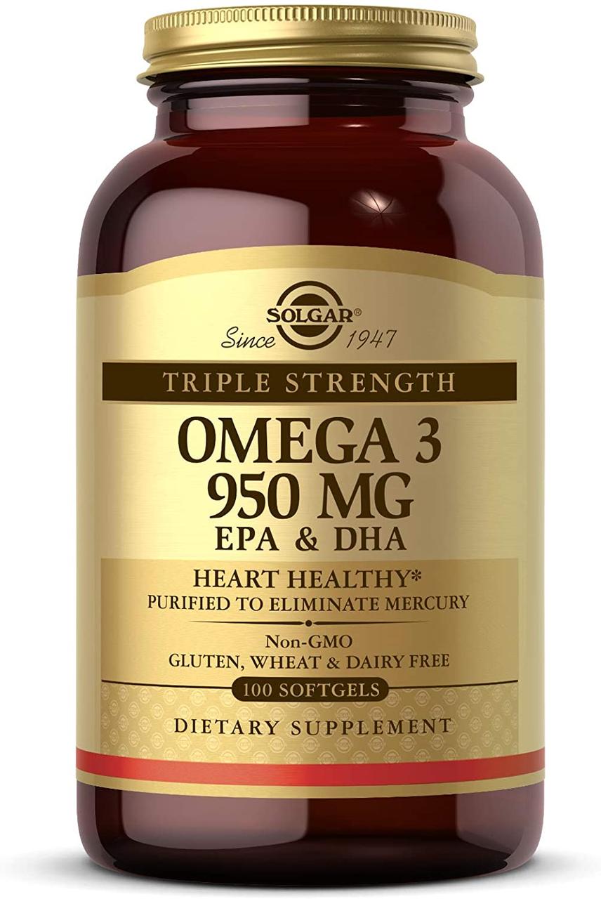 Solgar Omega-3 Triple Strength 950 mg 100 гелевих капсул