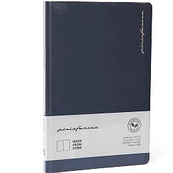 Блокнот з кам'яного паперу Pininfarina Notebook Stone Paper, синя обкладинка, формат А5, 128 аркушів в крапку