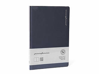 Блокнот з кам'яного паперу Pininfarina Notebook Stone Paper, обкладинка синя, формат А5, 128 аркушів, чисті аркуші