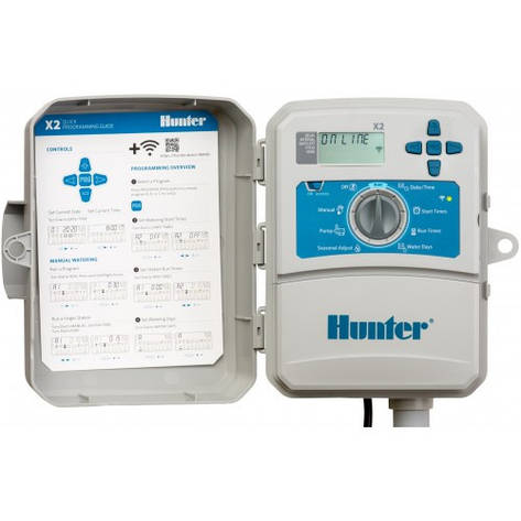 Контролер X2 601-E на 6 зон поливу (зовнішній) Hunter. З можливістю під'єднання Wi-Fi, фото 1