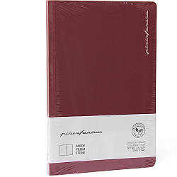 Блокнот з кам'яного паперу Pininfarina Notebook Stone Paper, обкладинка бордова , формат А5, 128 аркушів в крапку