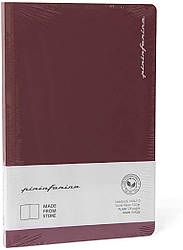 Блокнот з кам'яного паперу Pininfarina Notebook Stone Paper, обкладинка бордова, формат А5, 128 аркушів чисті аркуші