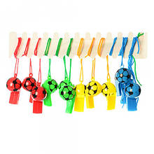 Свисток арт 0364-1 пластик, з шнуром, 4 кольори, футбол, 5,5-3-3см