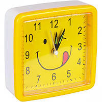 Настольные часы - будильник «Смайл квадрат» 10,5×10,5×3,8 см