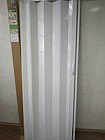 Двері гармошка міжкімнатна глуха, білий ясен 1, 810х2030х6мм