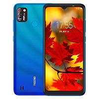 Смартфон Tecno POP 4 Pro 1/16Gb с большим экраном 6,52" и мощной батареей 5000 мАч голубой