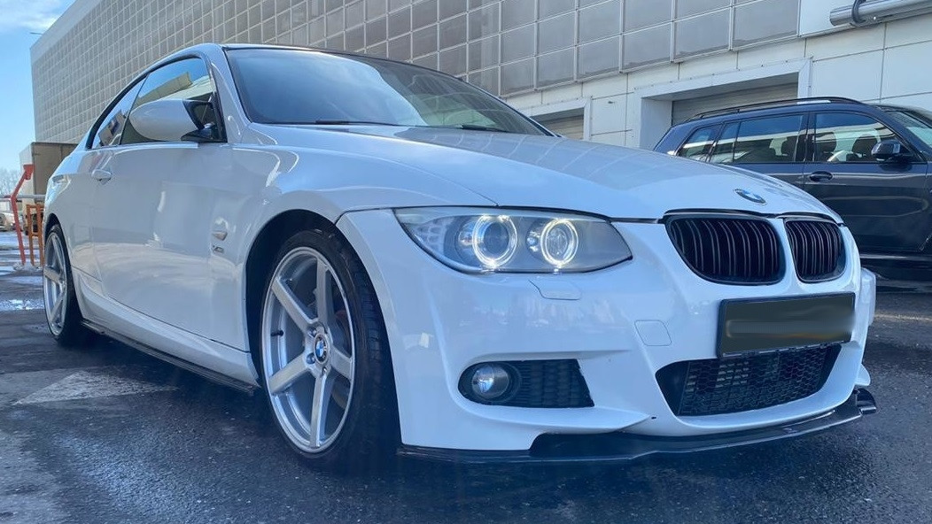 Спліттер BMW E92 M Paket (10-13) елерон обвіс під передній бампер (V2), фото 1