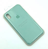 Силиконовый чехол с микрофиброй внутри iPhone XS Max Silicon Case #73 Marine Green