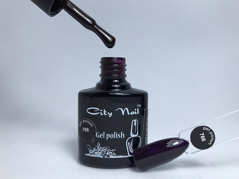 Гель-лак CityNail 766 темно сливовий (баклажан)