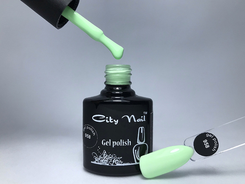 Гель-лак CityNail 958 мятный (светло зеленый, салатовый), фото 1