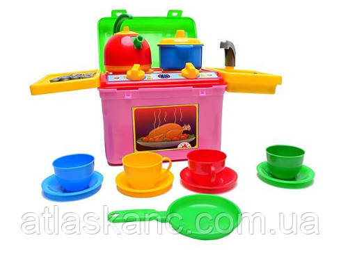 Іграшка Пластикова Кухня "Галинка 3" 15 предметів ТехноК 2377, фото 1