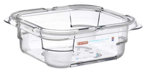 Гастроємність без ручок прямокутна GN 1/6 17.6х16.2х6.5см/1л з полікарбонату Araven, фото 1