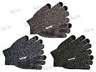Зимові теплі рукавички iWinter для сенсорних екранів чоловічі жіночі Size М Чорний / Сірий 1887P, фото 2