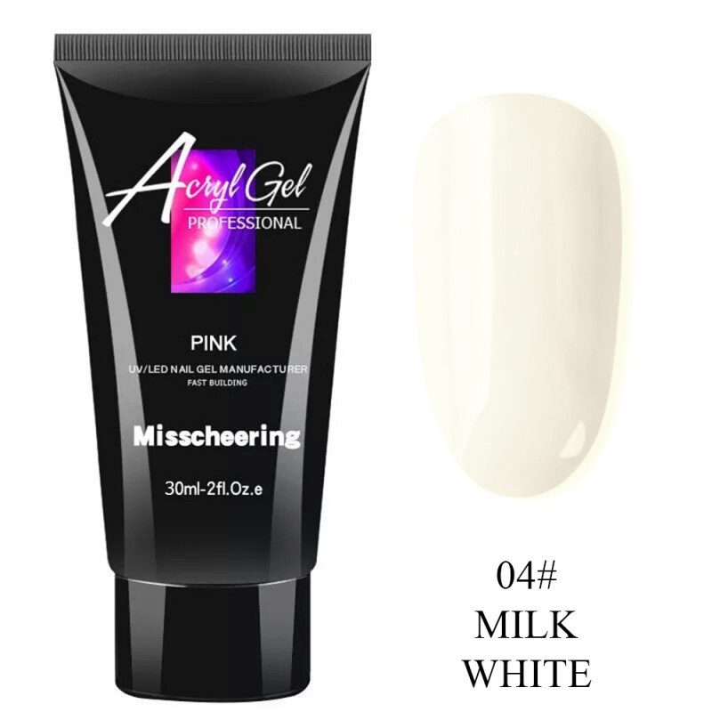 Полигель (акригель) AcrylGel Professional №04, MILK WHITE, 30мл**