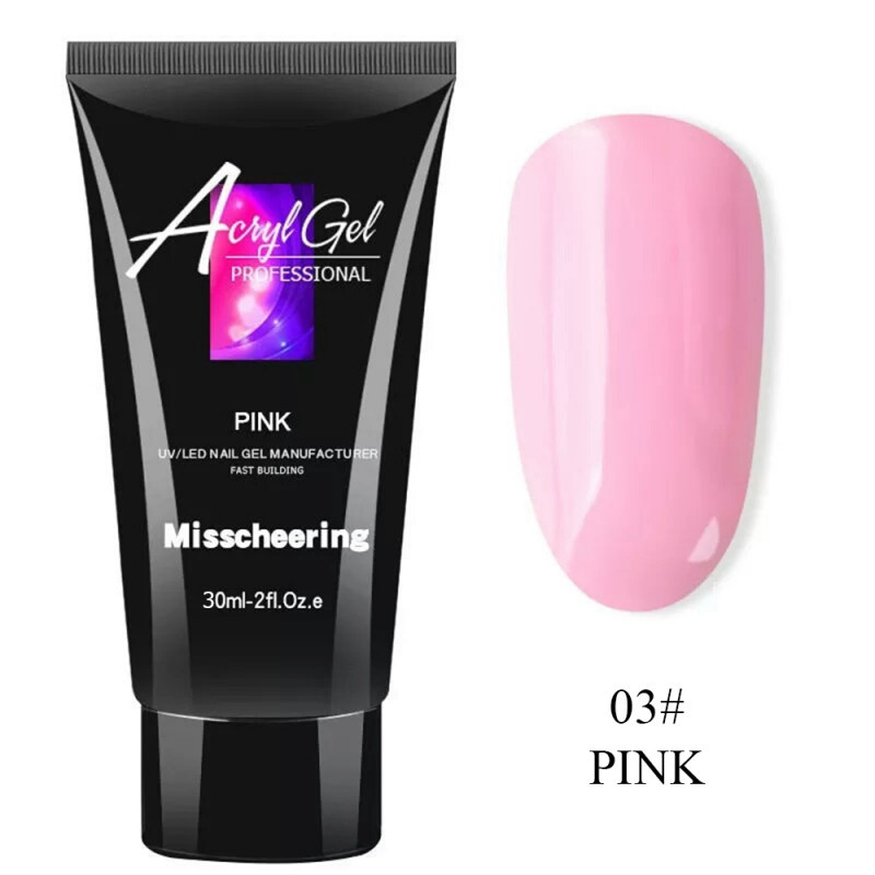 Полімерний гель для нарощування нігтів Lidan PINK 30 гр