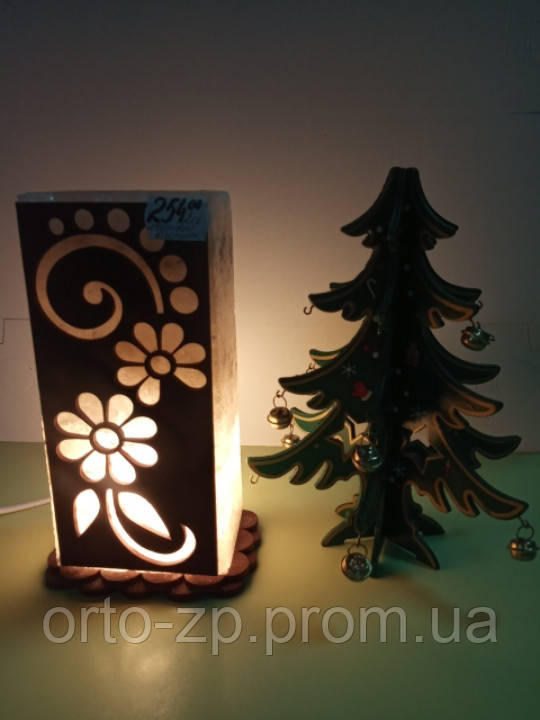 Соляна лампа Квітковий малюнок 2-3 кг