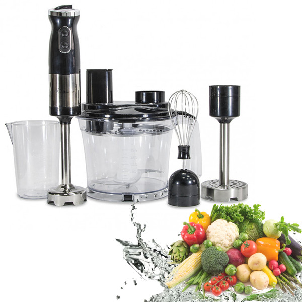Занурювальний Блендер ручний 4 в 1 Haeger HG-291B Чорний, фото 1