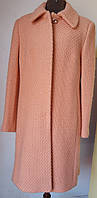 Персиковое шерстяное женское пальто Dolce Donna