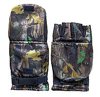 Рукавички-рукавиці для зимової риболовлі з відкидним верхом колір. дуб