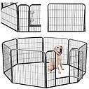 Металевий манеж, вольєр для собак і цуценят Malatec 9041, висота 80 см, вага 20 кг., фото 3